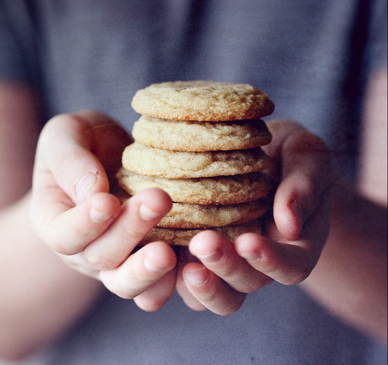 person holding brown cookies in close up photography