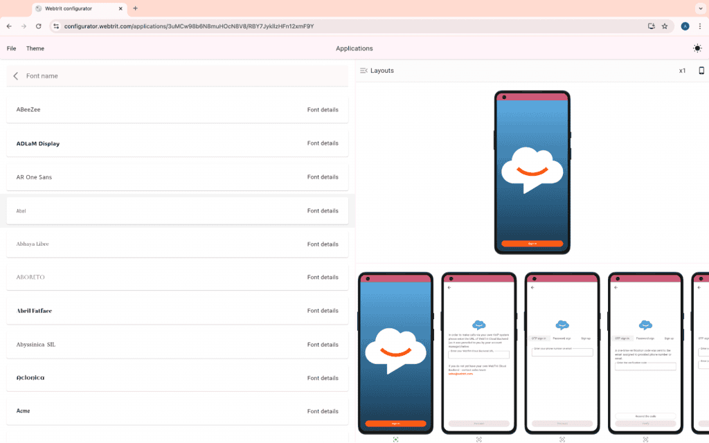 Custom softphone app customize the layout of your WebTrit application