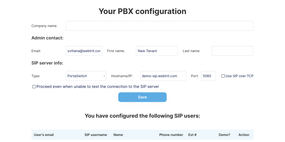 Configure Your PBX